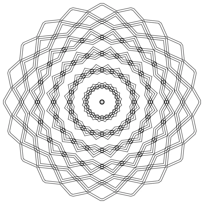 Concentric circular design vector image