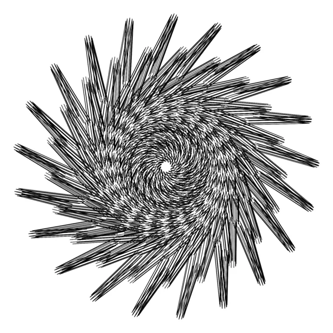 Spiky whirlpool shape vector image