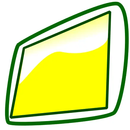 Tablet icon with green frame vector image