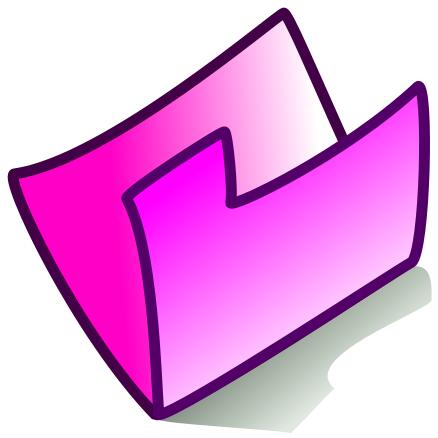 Vector drawing of pink PC folder icon