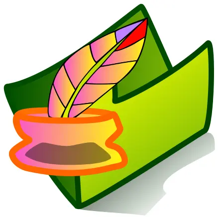 Vector image of freehand drawn green docs folder icon