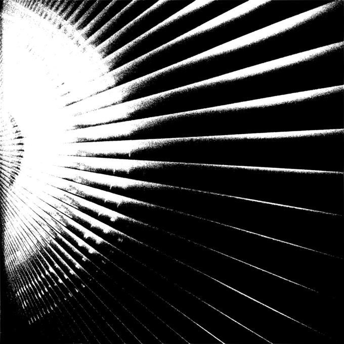 Vector illustration of photocopied sun rays