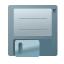 Vector clip art of blue floppy disc icon
