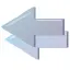 Blue arrows pointing left vector illustration
