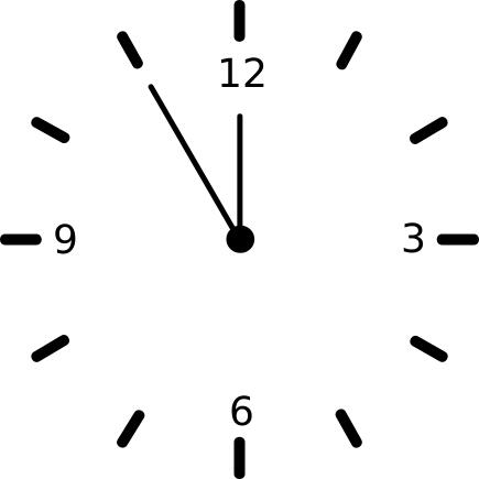 Simple anoalog clock vector graphics