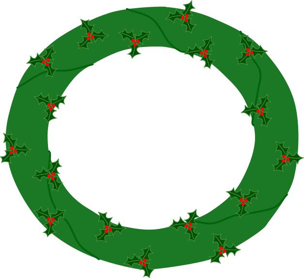 Evergreen wreath with berries vector image