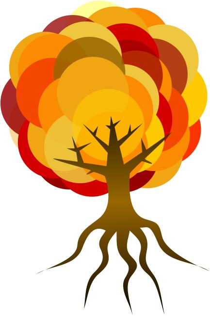 Tree with root vector graphics