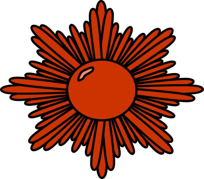 Bronze starburst vector drawing