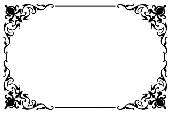 Vector clip art of four corners decorative frame