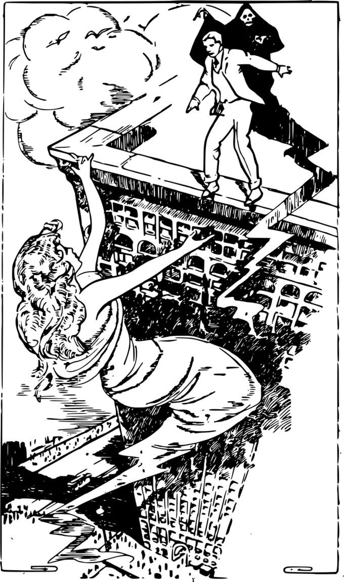 Death scenery vector drawing