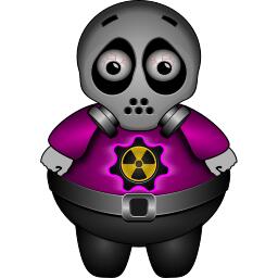Vector illustration of nuclear man