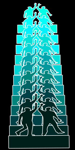Vector graphics of high five blue remix