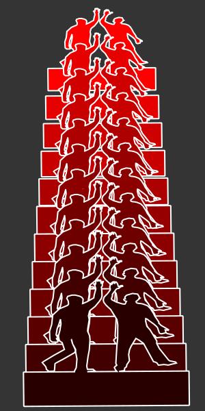 Vector clip art of high five red remix