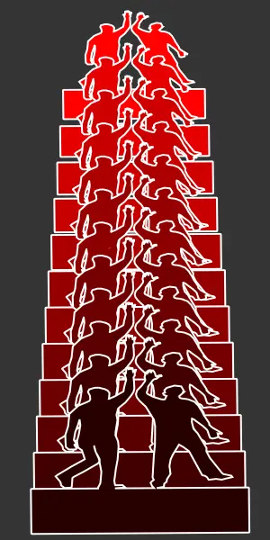 Vector clip art of high five red remix