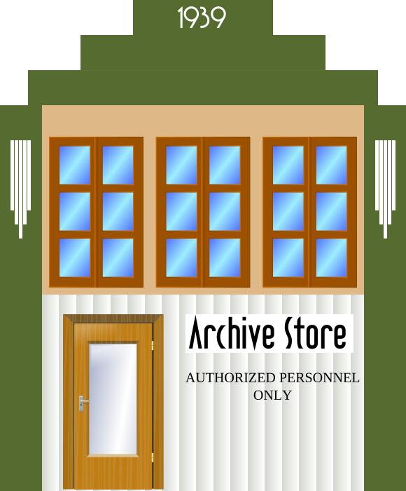 Vector image of two-storey green building