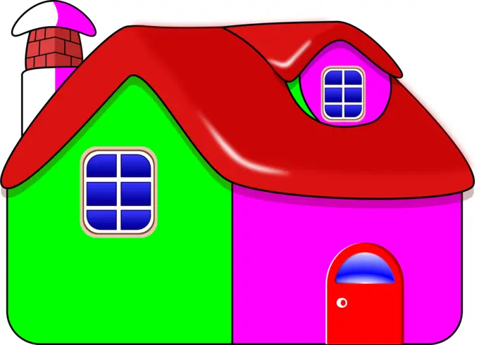Vector graphics of colorful shiny house