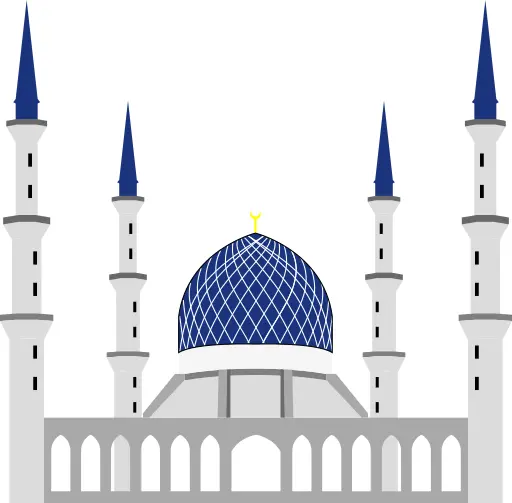 Sultan Salahuddin Abdul Aziz Shah mosque vector image