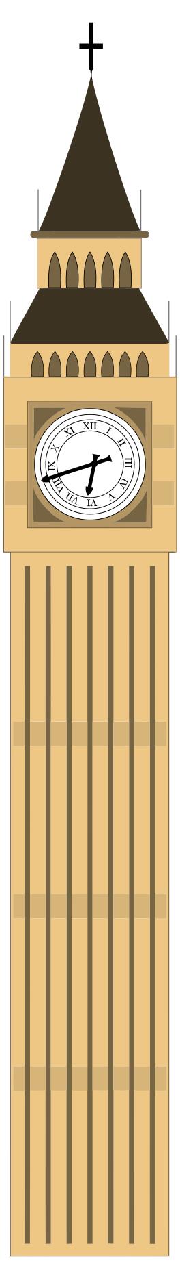 Big Ben Tower vector drawing