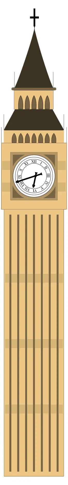 Big Ben Tower vector drawing