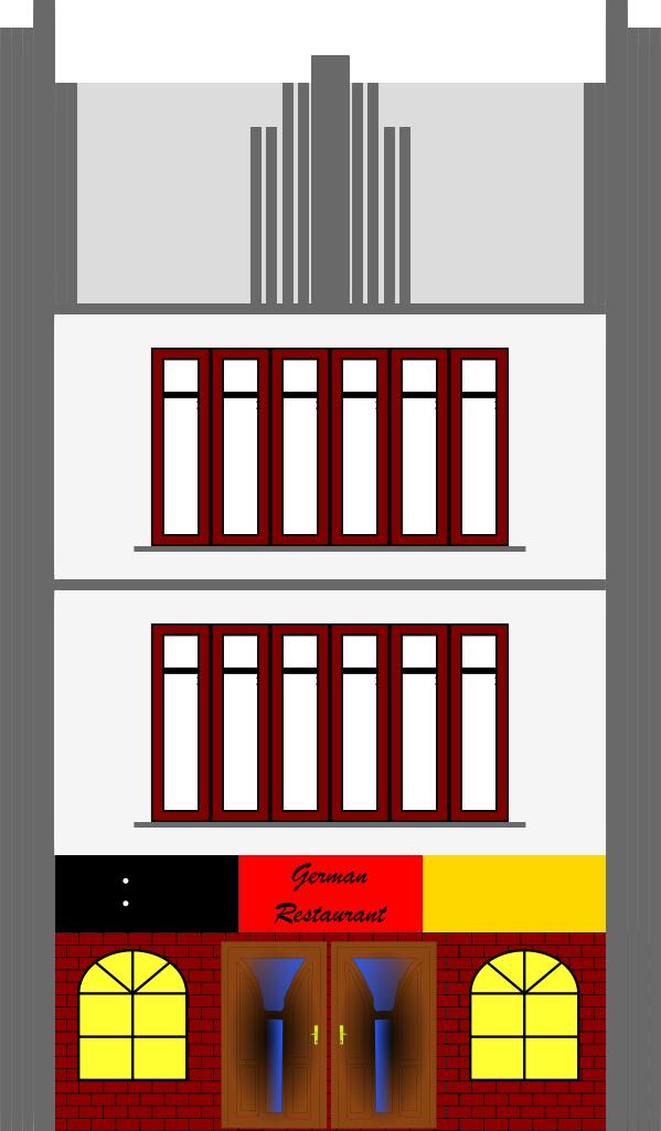 Vector image of art deco style commercial building