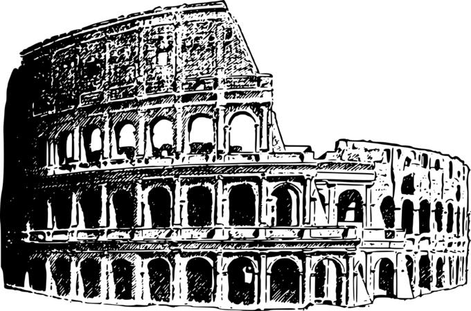 Vector image of the Roman Colosseum