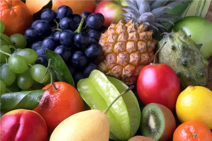 Vector image of smorgasbord of fruits