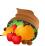 Vector image of fruits and vegetables