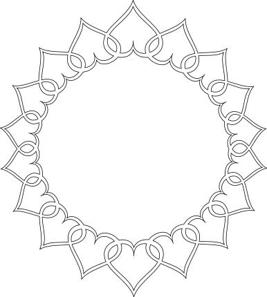 Chain of hearts vector illustration