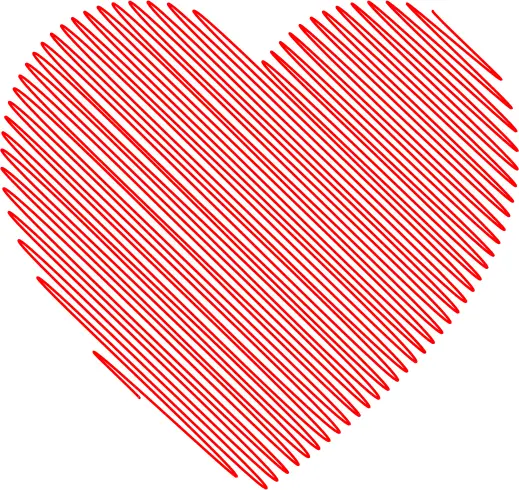 Scribbled heart vector image