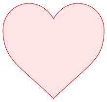 Pink heart with red border vector image