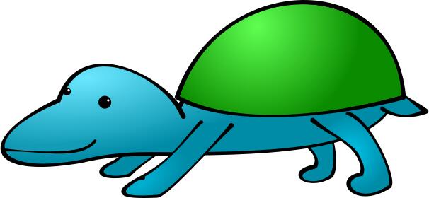 Cartoon animal with shell vector image