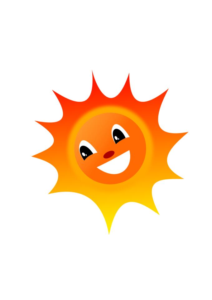 Smiling Sun vector illustration. Vector