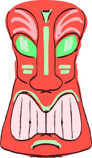 Red Tiki vector image