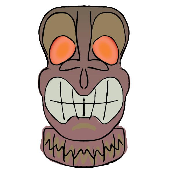 Brown Tiki vector graphics