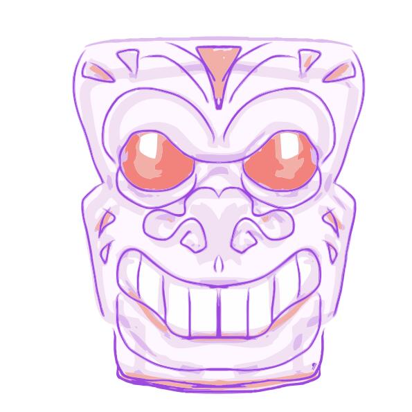 Dragon's head vector drawing