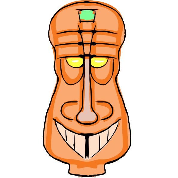 Orange Tiki vector image