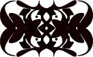 Vector image of symmetrical tribal ornament