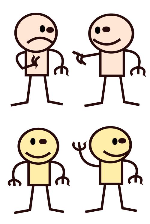 Vector clip art of stick man selection