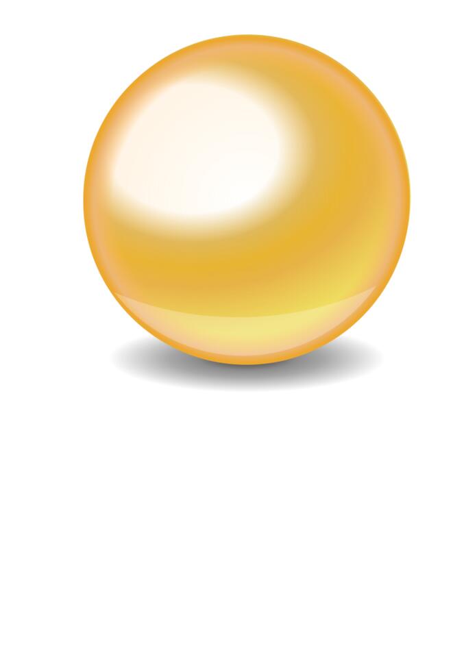 Golden ball vector drawing