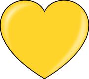 Vector illustration of gold heart