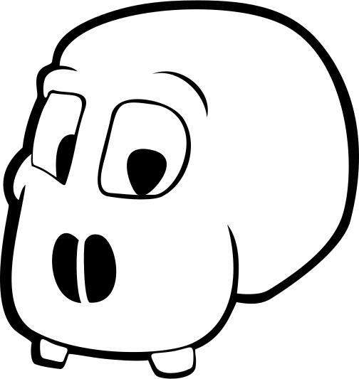 Vector clip art of skull without jawbones