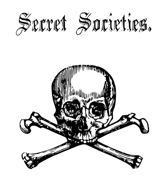 Scary skull and cross bones vector line art image