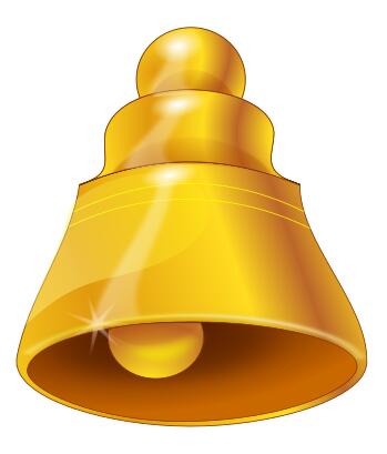 Vector graphics of golden bell symbol
