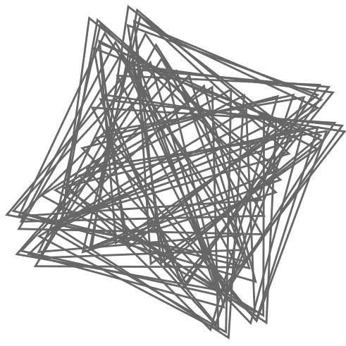 Vector drawing of squarey tangled metal wiring
