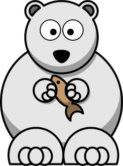 Vector image of lemmings style polar bear