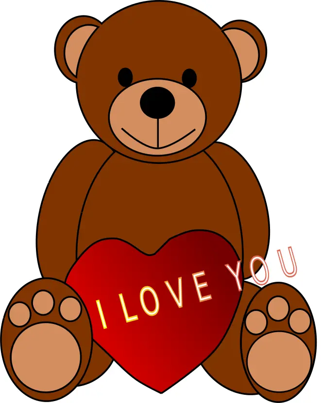 Valentines Day Teddy Bear vector illustration