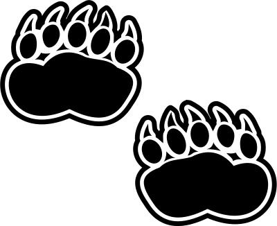Bear footprints vector illustration