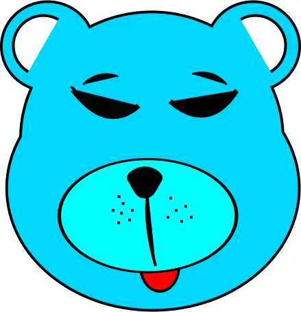 Vector clip art of simple blue bear face