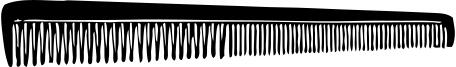 Slim black comb vector image