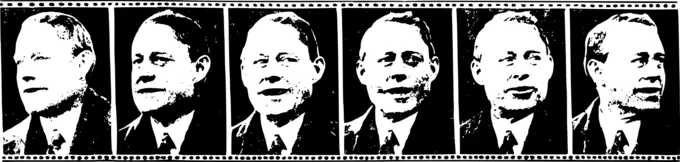 Vector image of strip of film with male face